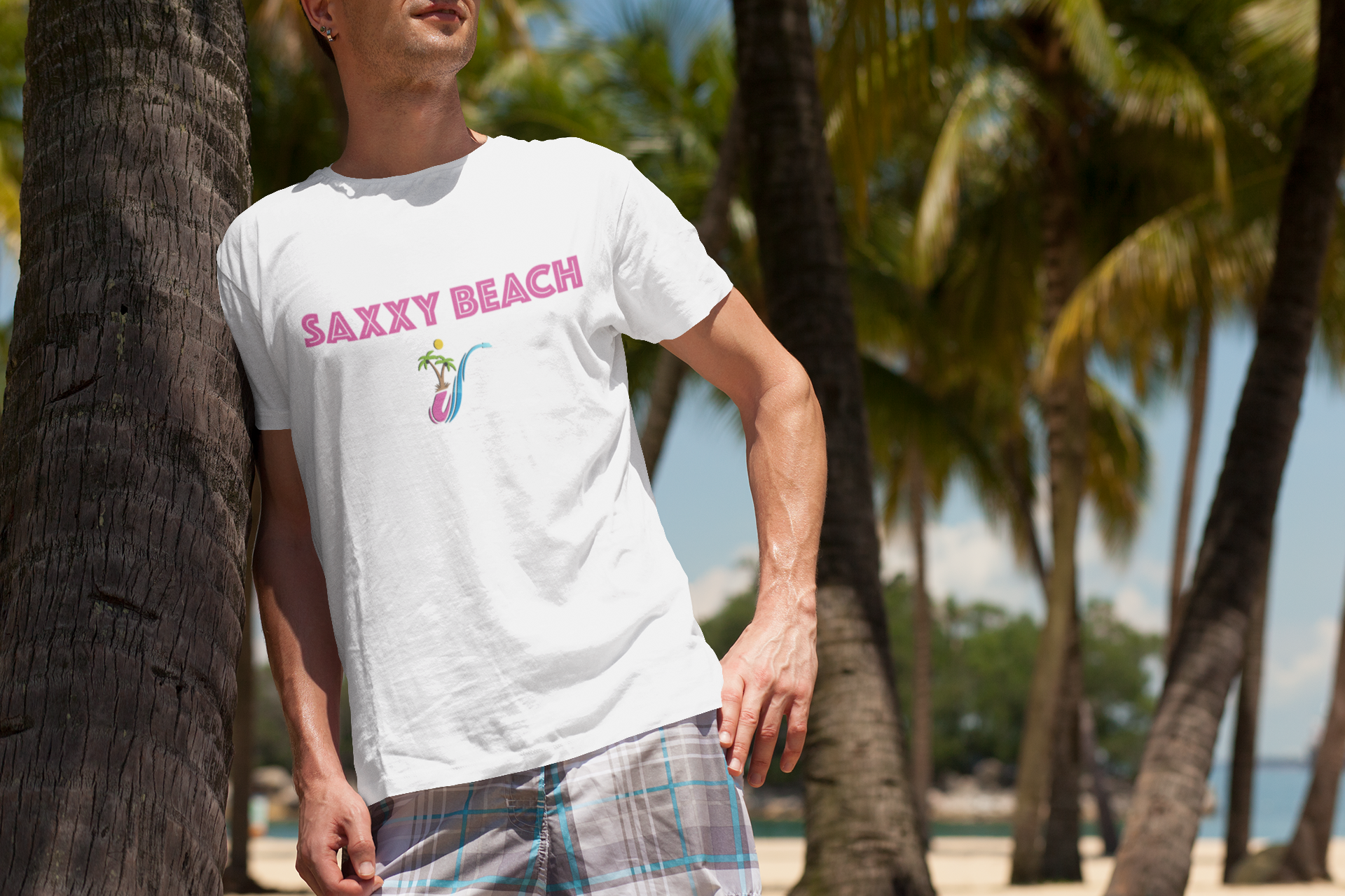 Men's Short Sleeve Tee - Pink Print